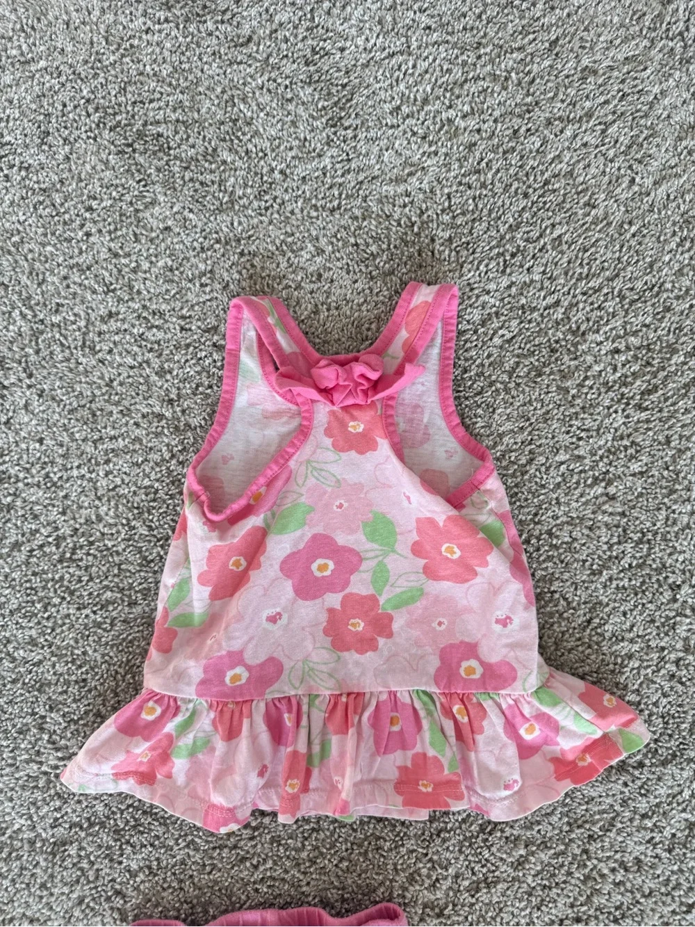 Baby Girl 18 Month Clothing bundle Pink Floral & Chambray Toddler Outfit Set